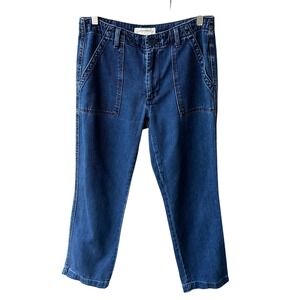 Lucky Brand Straight Leg Jeans Pants Dark Wash Mid Rise Blue Denim Women Size 27